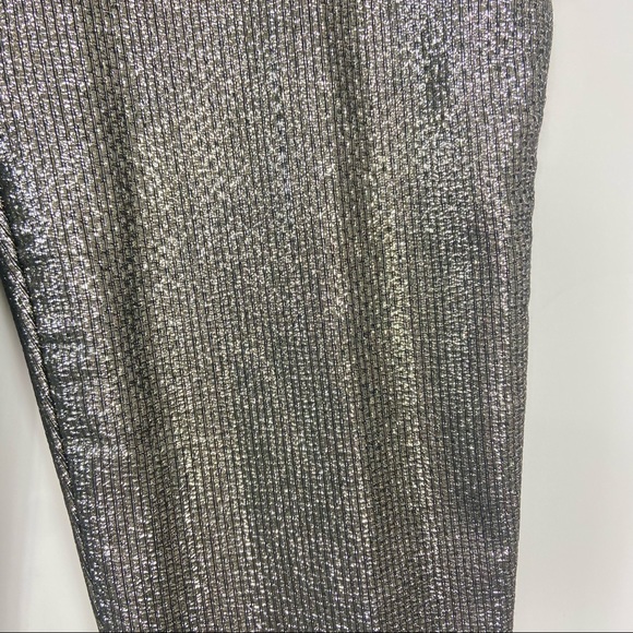 Trina Turk gold metallic weave ankle pants. 2 - Picture 4 of 11